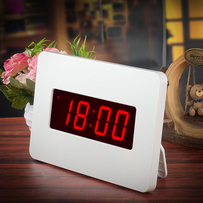 Timegyro Digital Wall Clock Battery Operated with LED Display, Wall Clock with Backlight, Table-top, Alarm, Brightness Adjustable,12/24Hr - Image 3